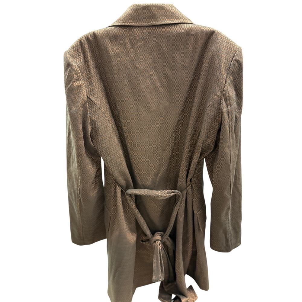 Ellen Tracy women XL double breast tweed mid length coat belted - Picture 4 of 5